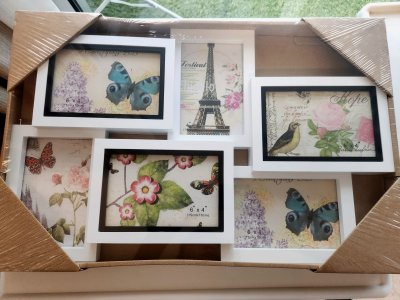 6-piece photo frames home decor wall-mount interconnecting set