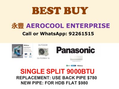 Aircon sales promotion Panasonic single split 9000btu